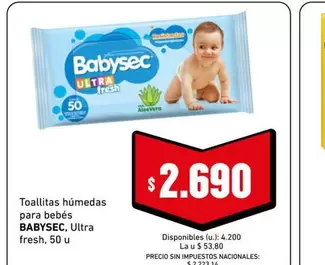 Babysec - Toallitas húmedas