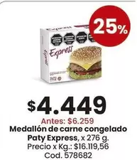Express - Medallón de carne congelado