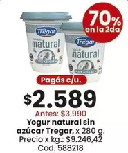 Tregar - Yogur natural sin azúcar