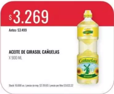 cañuelas - ACEITE DE GIRASOL