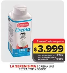 La Serenísima - Crema Uat Tetra Top