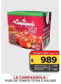 La Campagnola - PURE DE TOMATE TETRA