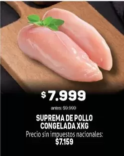 Suprema de Pollo Congelada