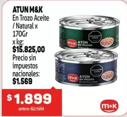 M&K - ATUN En Trozo Aceite / Natural