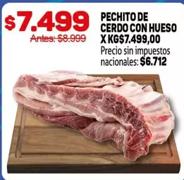 PECHITO DE CERDO CON HUESO