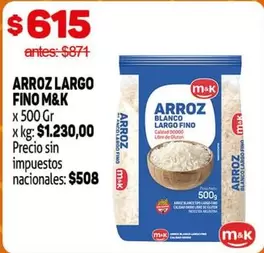 M&K - ARROZ LARGO FINO