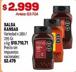 Variedad - SALSA KANSAS Barbecue Sauce