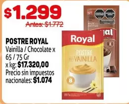 Royal - POSTRE ROYAL Vainilla / Chocolate