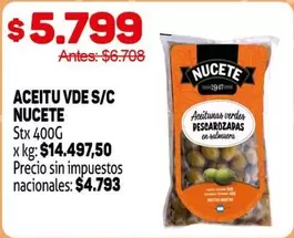 Nucete - ACEITU VDE S/C