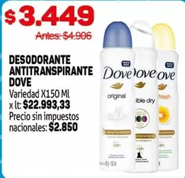 Dove - DESODORANTE ANTITRANSPIRANTE