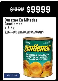 Gentleman - Durazno En Mitades
