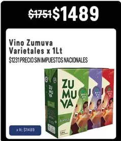 Zumuva - Vino Varietales