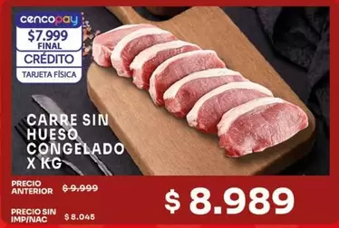 X$ - CARNE SIN HUESO CONGELADO