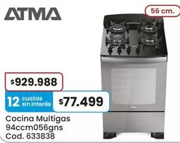 Atma - Cocina Multigas 94ccm056gns