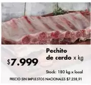 X$ - Pechito de cerdo
