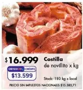 X$ - Costilla de novillito