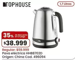Origen - Pava eléctrica HHB8702D
