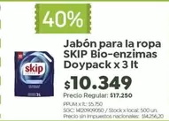 Skip - Jabón para la ropa Bio-enzimas Doypack x 3 It