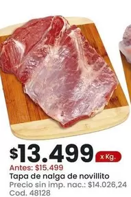 Tapa de nalga de novillito