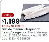 X$ - Filet de merluza despindo fresco/congelado Cod. 17834-39688(1)
