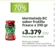 BC - Mermelada sabor frutilla frasco