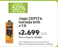 Cepita - Jugo naranja brik