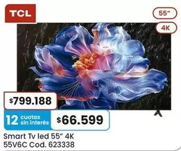 TCL - Smart Tv led 55" 4K 55V6C Cod. 623338