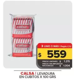 Calsa - Levadura en cubitos