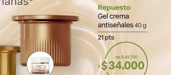 Gel crema antiseñales