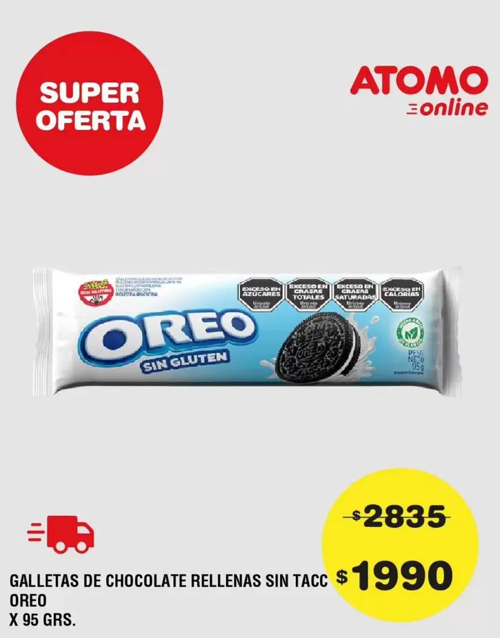 Oreo - GALLETAS DE CHOCOLATE RELLENAS SIN TACC