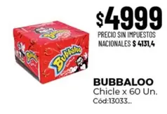 Bubbaloo - Chicle x 60 Un. Cód:13033