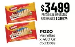 Pozo - Vainillas x 480 Gr. Cód:33038