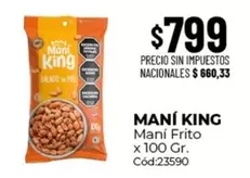 King - Maní Frito x 100 Gr. Cód:23590