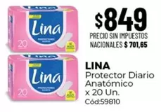 Lina - Protector Diario Anat
uevo
ico x 20 Un.