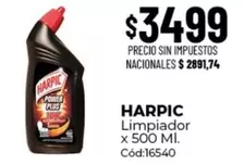 Harpic - Limpiador x 500 ML. Cód:16540