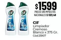 Cif - Limpiador Cremoso Blanco Cód:25907