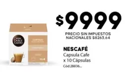 Nescafé - Capsula Cafe x 10 Cápsulas Cód:28836