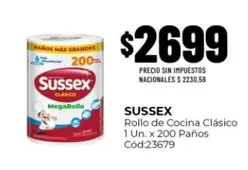 Sussex - Rollo de Cocina Cl
uevo sico 1 Un. x 200 Pa
uevo os C
uevo od:23679