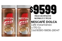 Nescafé - NESCAFÉ DOLCA Café Instantáneo x 170 Gr. Cód:18380-18836-28047