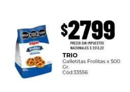 Trio - Galletitas Frolitas x 500 Gr. Cód:33556