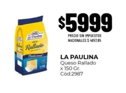 La paulina - Queso Rallado Cód:2987