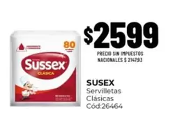 Sussex - Servilletas Clásicas Cód:26464