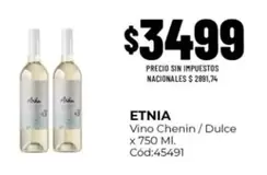 Etnia - Vino Chenin / Dulce x 750 Ml. Cód:45491