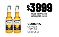 Corona - Cerveza x 333 Ml. Cód:10512