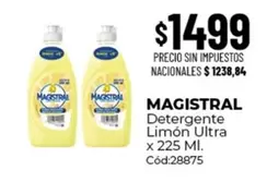 Magistral - Detergente Limón Ultra x 225 Ml. Cód:28875
