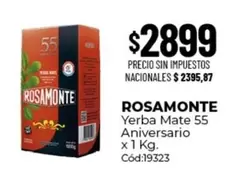 Rosamonte - Yerba Mate 55 Aniversario x 1 Kg. Cód:19323