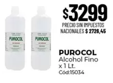 Purocol - Alcohol Fino C
uevoacute;d:15034