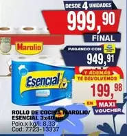 Marolio - ROLLO DE COCINA ESENCIAL 3X40 CM