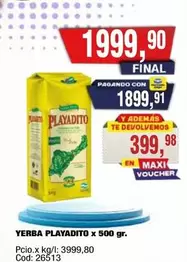 Playadito - YERBA PLAYADITO x 500 gr.