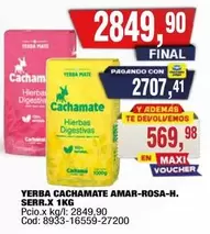 Cachamate - YERBA CACHAMATE AMAR-ROSA-H. SERR.X 1KG